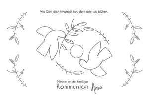 Fingerabdruck-Leinwand & Fingerabdruck-Baum zur Kommunion