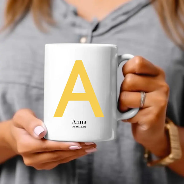 Personalisierte Tasse Alle - Initialenbild