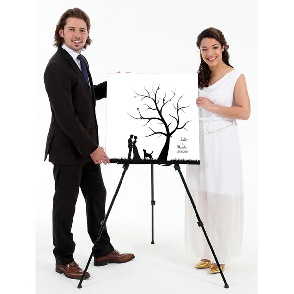 Fingerabdruck-Leinwand - Hundeliebhaber Paar