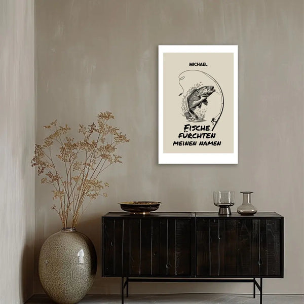 Personalisiertes Bild Angeln - Fische fürchten