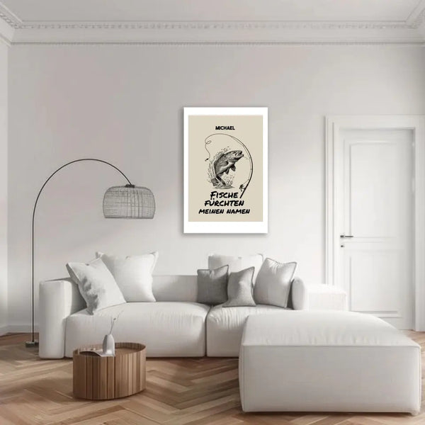 Personalisiertes Bild Angeln - Fische fürchten