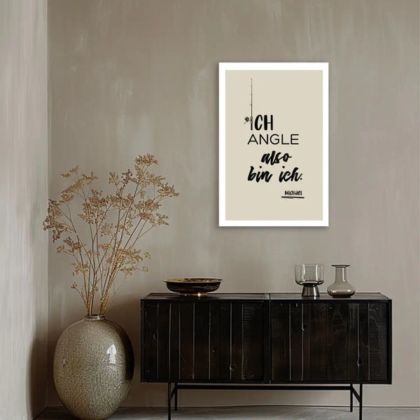 Personalisiertes Bild Angeln - also bin ich