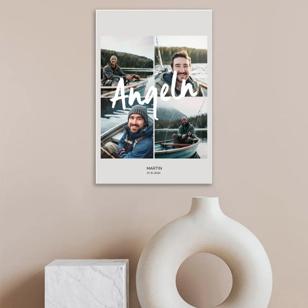 Personalisiertes Bild Angeln - 4-Foto Bild
