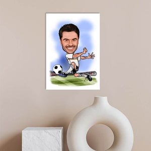 Karikatur vom Foto - Fussballer Deutschland (andere Vereine mgl.) (ca107) - Lustige individuelle Karikatur vom eigenen Foto