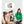 Laden Sie das Bild in den Galerie-Viewer, Karikatur vom Foto - Familie Mama Papa Kind Portrait Zeichnung sepia (ca1313pense) - Lustige individuelle Karikatur vom eigenen Foto