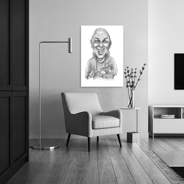 Karikatur vom Foto - Pencil Karikatur 3 (ca2084) - Lustige individuelle Karikatur vom eigenen Foto