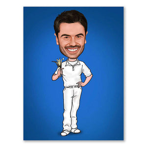 Karikatur vom Foto - Zahnarzt (ca252) - Lustige individuelle Karikatur vom eigenen Foto