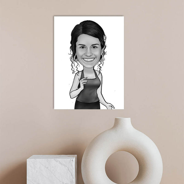 Karikatur vom Foto - SW carikatur (ca260) - Lustige individuelle Karikatur vom eigenen Foto