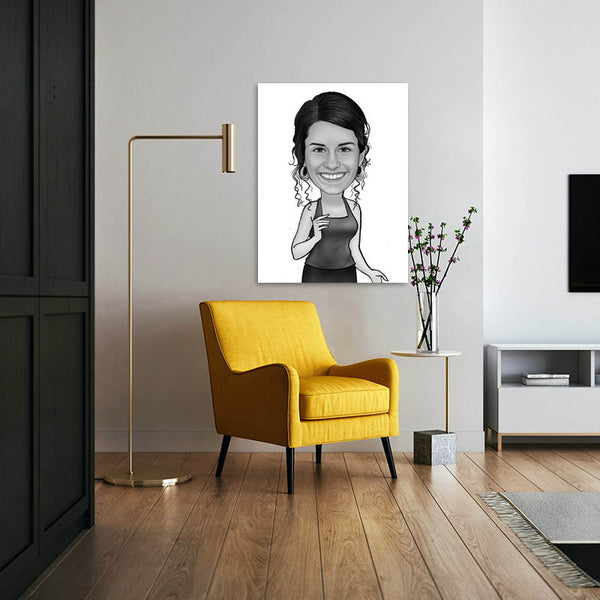 Karikatur vom Foto - SW carikatur (ca260) - Lustige individuelle Karikatur vom eigenen Foto