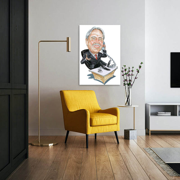 Karikatur vom Foto - Businessman am Telefon (cdi194) - Lustige individuelle Karikatur vom eigenen Foto