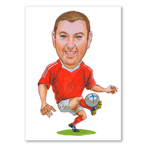 Karikatur vom Foto - Fußball macht Spaß (cdi420) - Lustige individuelle Karikatur vom eigenen Foto