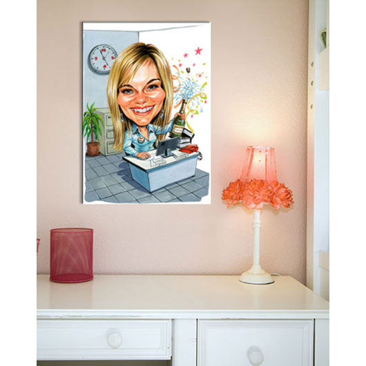 Karikatur vom Foto - Feierlaune (cju130) - Lustige individuelle Karikatur vom eigenen Foto