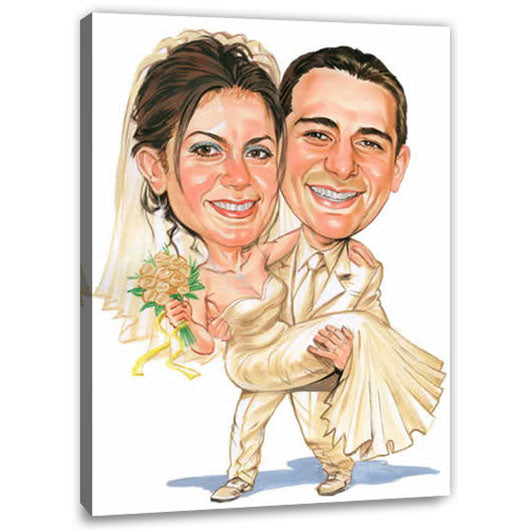 Karikatur vom Foto - Goldene Hochzeit (cju333) - Lustige individuelle Karikatur vom eigenen Foto