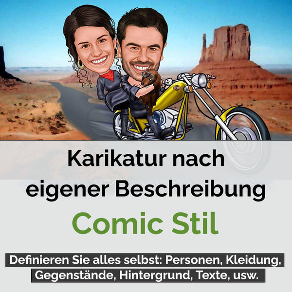 Karikatur vom Foto - Eigene Beschreibung Comic (eb2) - Lustige individuelle Karikatur vom eigenen Foto