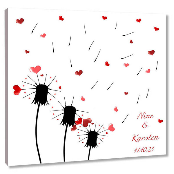 Fingerabdruck-Leinwand - Pusteblume - Fingerabdruck Leinwand