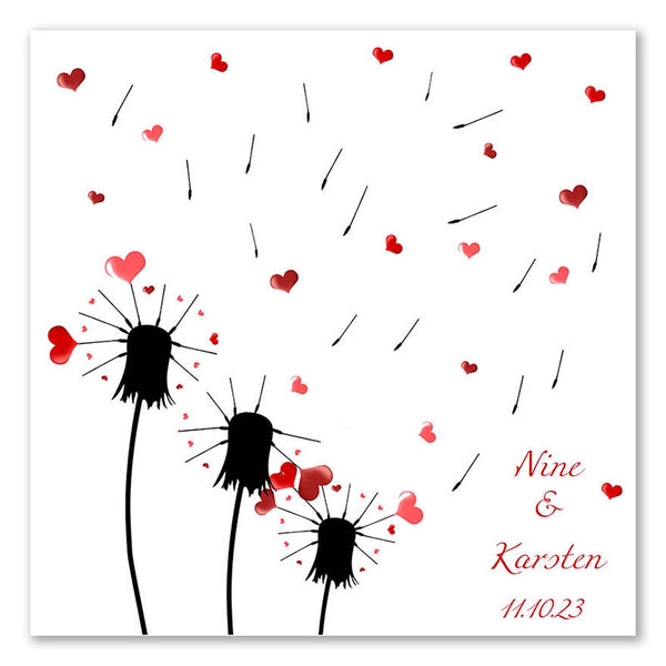 Fingerabdruck-Leinwand - Pusteblume - Fingerabdruck Leinwand