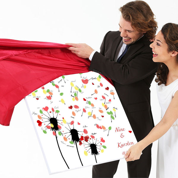 Fingerabdruck-Leinwand - Pusteblume - Fingerabdruck Leinwand