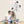Laden Sie das Bild in den Galerie-Viewer, Fingerabdruck-Leinwand - Blume grau - Fingerabdruck Leinwand