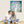 Laden Sie das Bild in den Galerie-Viewer, Fingerabdruck-Leinwand - Herzchen Blau - Fingerabdruck Leinwand