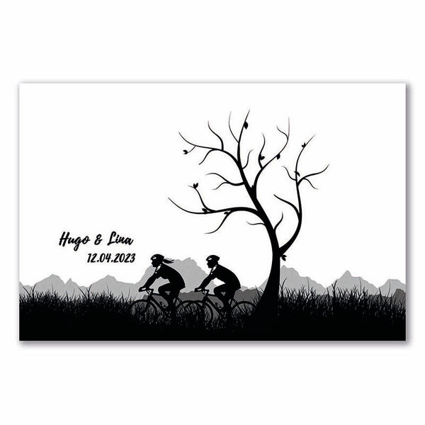 Fingerabdruck-Leinwand - Mountainbike - Fingerabdruck Leinwand