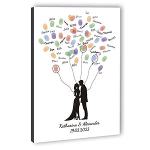 Fingerabdruck-Leinwand - Paarballons - Fingerabdruck Leinwand