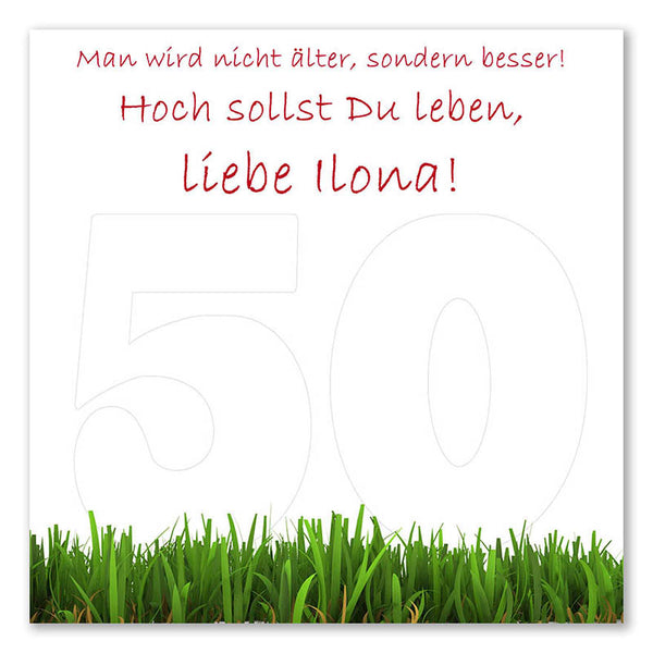 Fingerabdruck-Leinwand - 50. Geburtstag - Fingerabdruck Leinwand