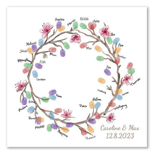 Fingerabdruck-Leinwand - Kranz - Fingerabdruck Leinwand