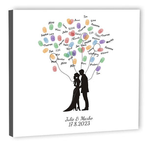 Fingerabdruck-Leinwand - Liebe Ballons - Fingerabdruck Leinwand