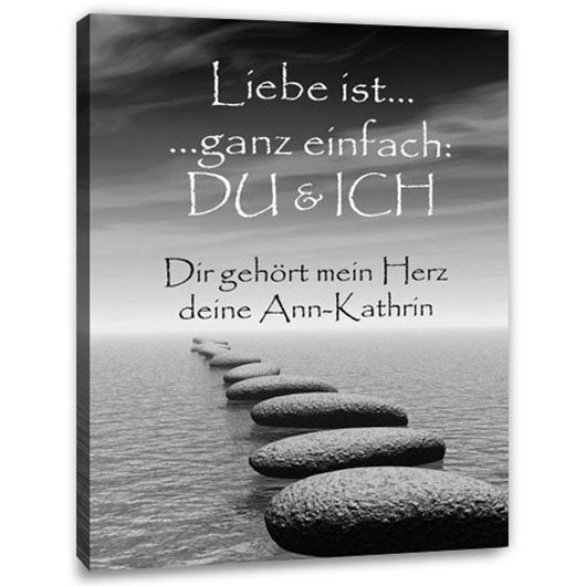 Persönliche Textbotschaft - Liebesbotschaft 132_sw - Romantische Liebesbotschaft