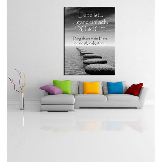 Persönliche Textbotschaft - Liebesbotschaft 132_sw - Romantische Liebesbotschaft