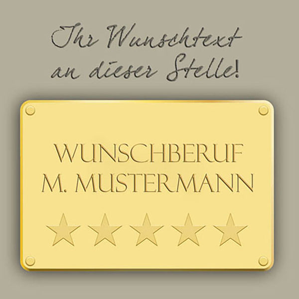 Persönliche Textbotschaft - 5 Sterne quadratisch - Romantische Liebesbotschaft