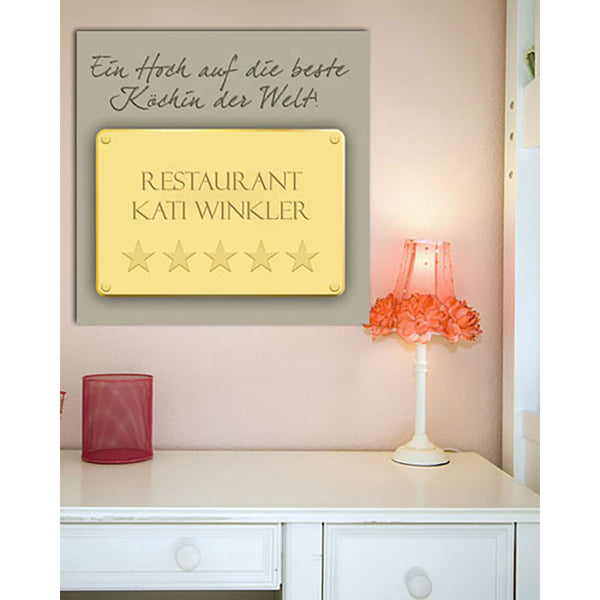 Persönliche Textbotschaft - 5 Sterne quadratisch - Romantische Liebesbotschaft