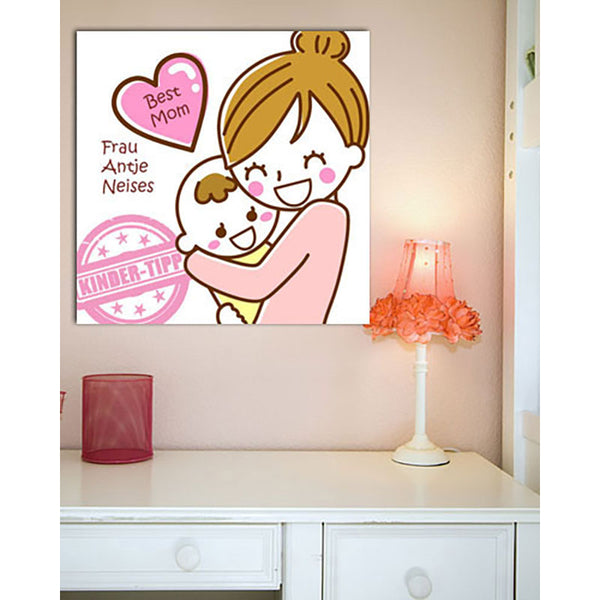 Persönliche Textbotschaft - Best Mom quadratisch - Romantische Liebesbotschaft