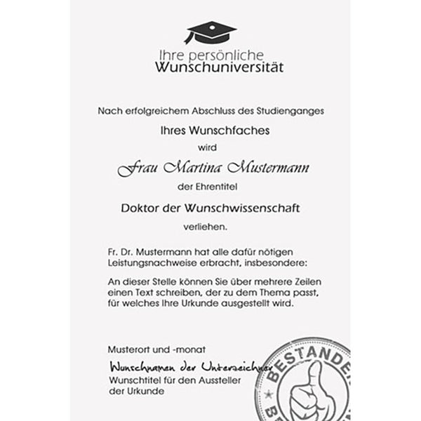 Persönliche Textbotschaft - Doktor - Romantische Liebesbotschaft