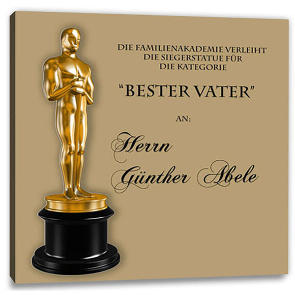 Persönliche Textbotschaft - Bester Vater quadratisch - Romantische Liebesbotschaft