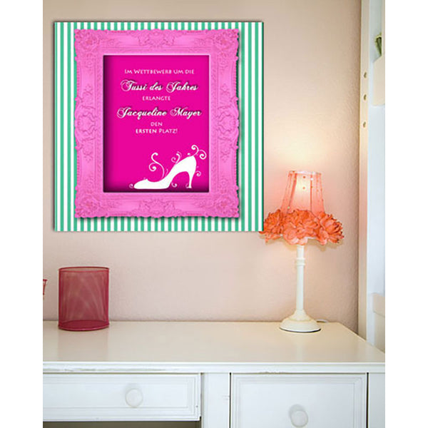 Persönliche Textbotschaft - Tussi des Jahres quadratisch - Romantische Liebesbotschaft