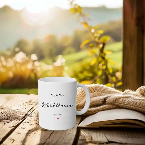 Personalisierte Tasse Hochzeit - Mr and Mrs