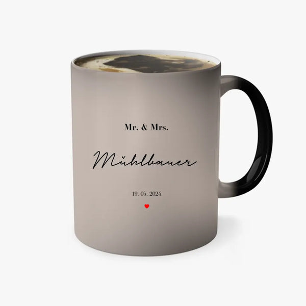 Personalisierte Tasse Hochzeit - Mr and Mrs