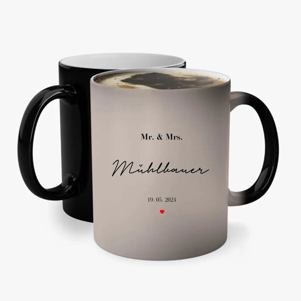 Personalisierte Tasse Hochzeit - Mr and Mrs