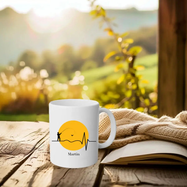 Personalisierte Tasse Angeln - Herzschlag