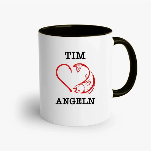 Personalisierte Tasse Angeln - I love Angeln