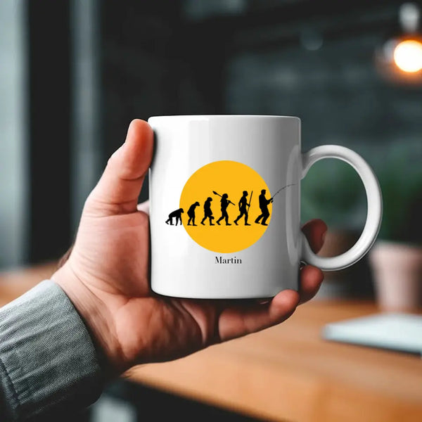 Personalisierte Tasse Angeln - Evolution