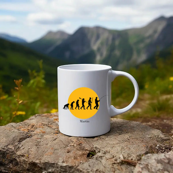 Personalisierte Tasse Angeln - Evolution