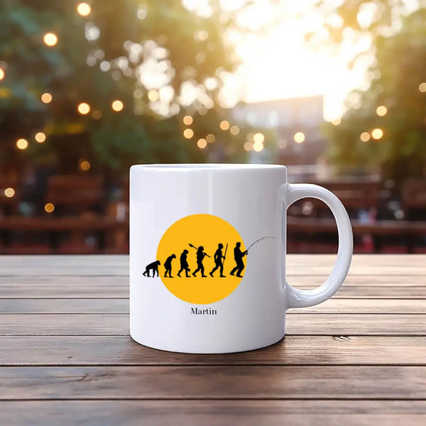 Personalisierte Tasse Angeln - Evolution