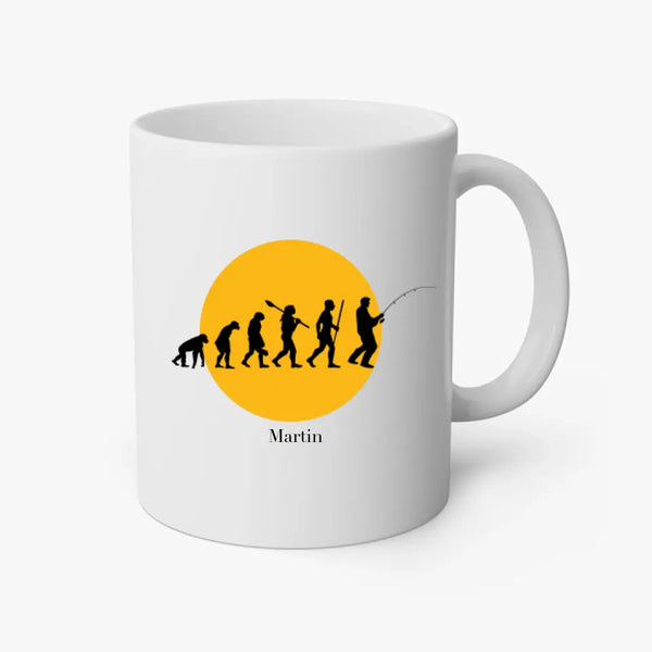 Personalisierte Tasse Angeln - Evolution