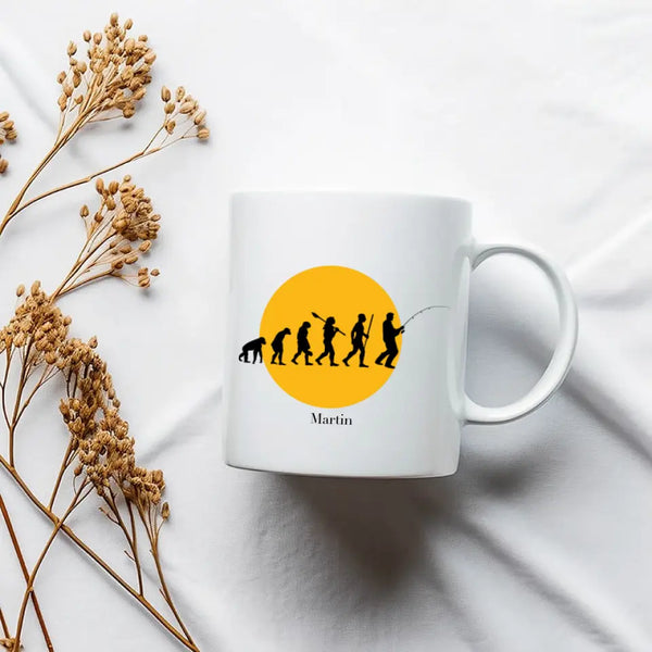 Personalisierte Tasse Angeln - Evolution