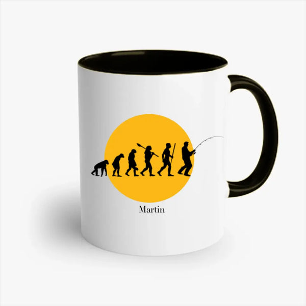 Personalisierte Tasse Angeln - Evolution