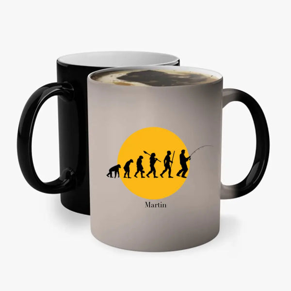 Personalisierte Tasse Angeln - Evolution