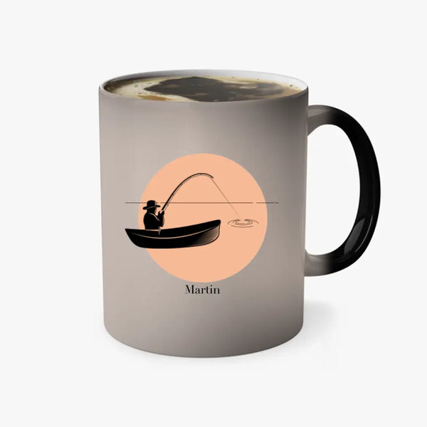 Personalisierte Tasse Angeln - Silhouette