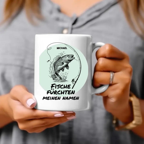 Personalisierte Tasse Angeln - Fische fürchten